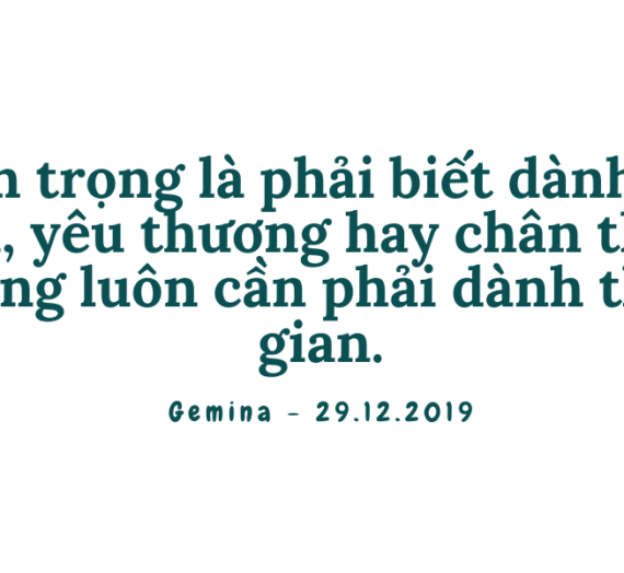 Chân thành cũng cần có thời gian